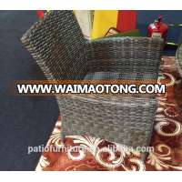 round PE rattan outdoor general use 4 chairs 1 table set garden set