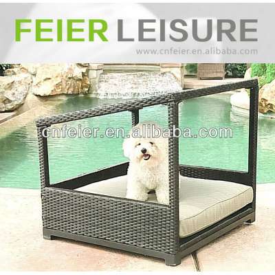 Synthetic wicker dog house